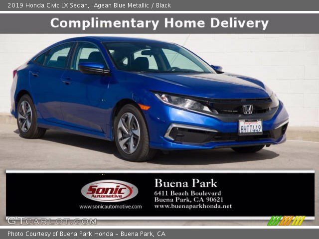 2019 Honda Civic LX Sedan in Agean Blue Metallic