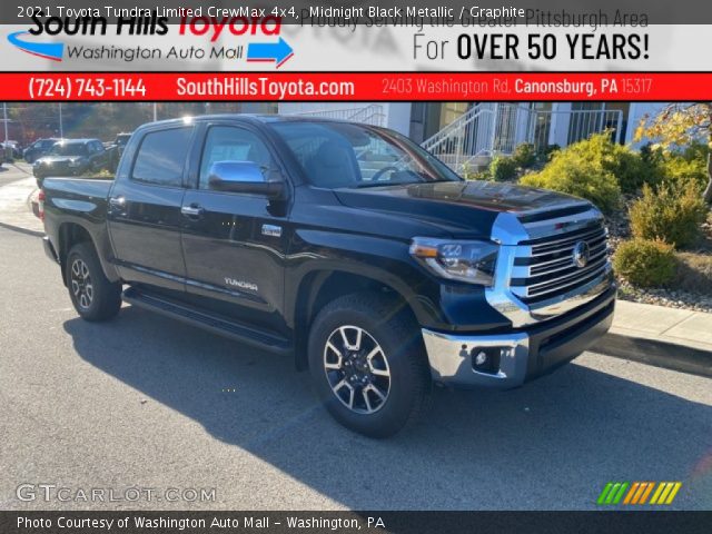 2021 Toyota Tundra Limited CrewMax 4x4 in Midnight Black Metallic