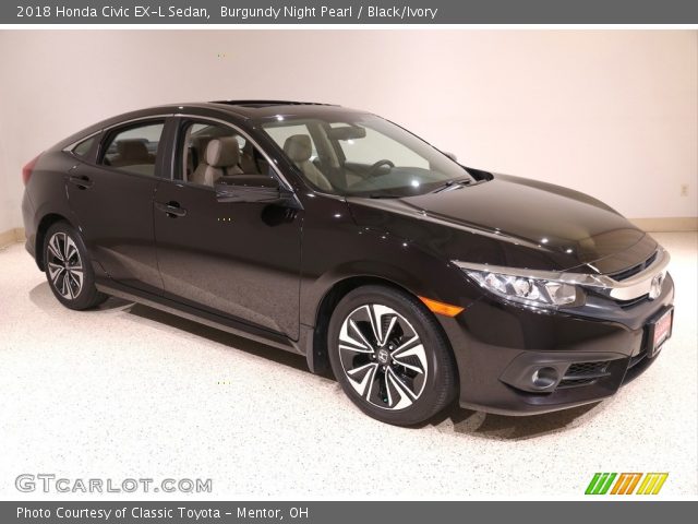 2018 Honda Civic EX-L Sedan in Burgundy Night Pearl