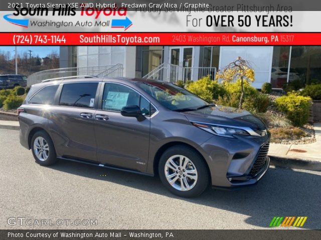 2021 Toyota Sienna XSE AWD Hybrid in Predawn Gray Mica