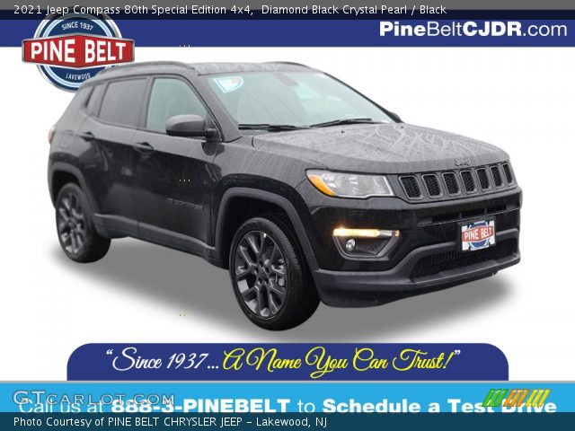 2021 Jeep Compass 80th Special Edition 4x4 in Diamond Black Crystal Pearl