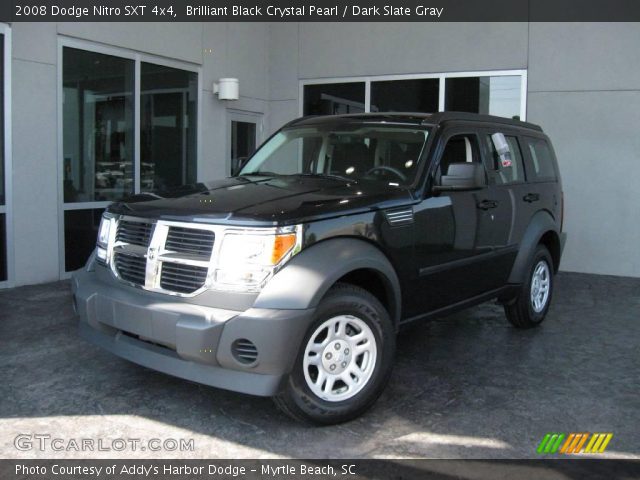 Dodge Nitro 2008 Black. Brilliant Black Crystal Pearl 2008 Dodge Nitro SXT 4x4 with Dark Slate Gray interior 2008 Dodge Nitro SXT 4x4 in Brilliant Black Crystal Pearl