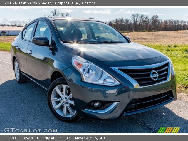 2016 Nissan Versa S Sedan in Graphite Blue