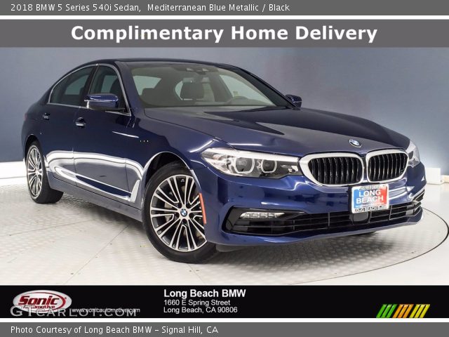 2018 BMW 5 Series 540i Sedan in Mediterranean Blue Metallic