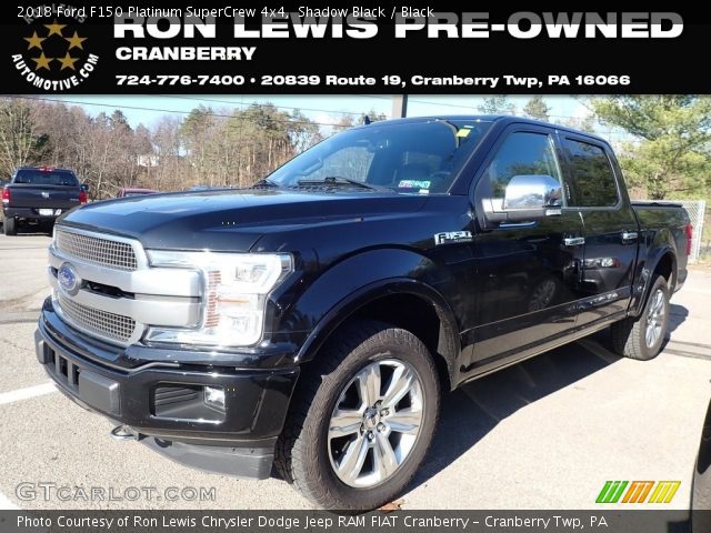 2018 Ford F150 Platinum SuperCrew 4x4 in Shadow Black