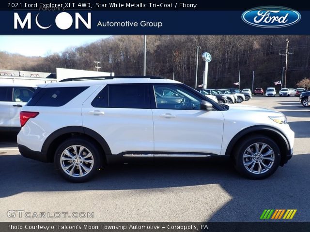 2021 Ford Explorer XLT 4WD in Star White Metallic Tri-Coat