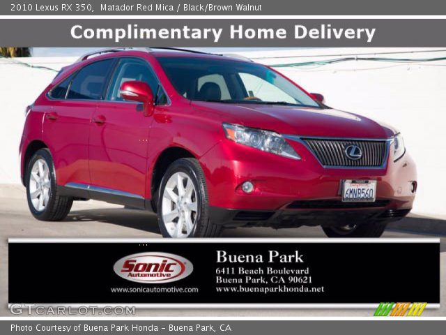 2010 Lexus RX 350 in Matador Red Mica