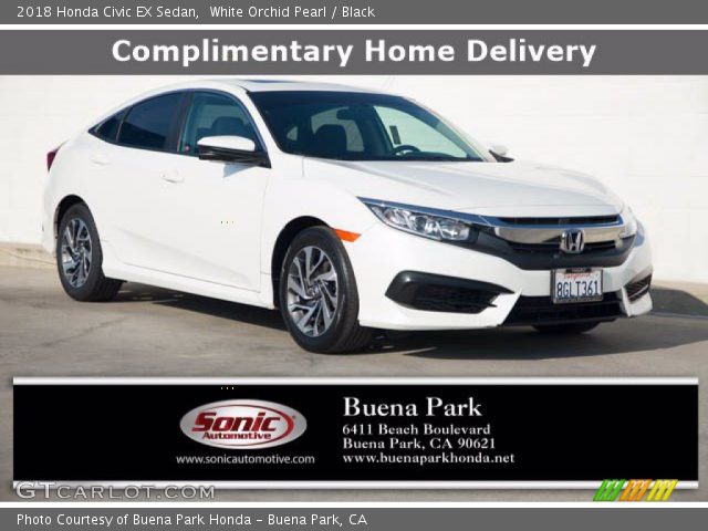 2018 Honda Civic EX Sedan in White Orchid Pearl