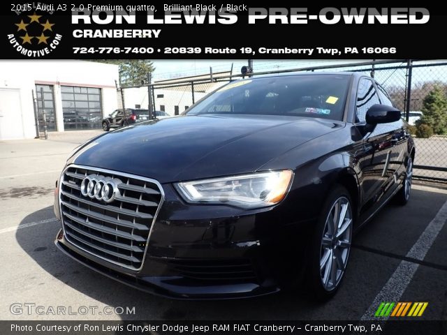 2015 Audi A3 2.0 Premium quattro in Brilliant Black