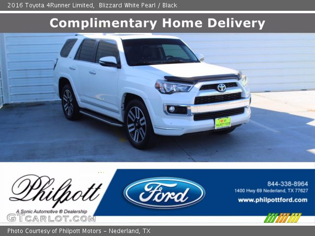 2016 Toyota 4Runner Limited in Blizzard White Pearl