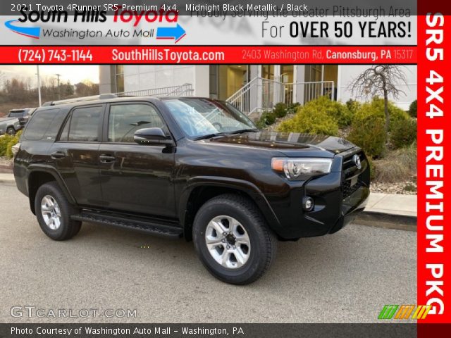 2021 Toyota 4Runner SR5 Premium 4x4 in Midnight Black Metallic