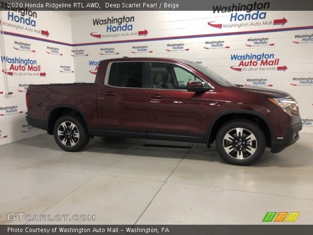 2020 Honda Ridgeline RTL AWD in Deep Scarlet Pearl