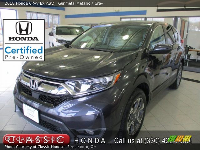 2018 Honda CR-V EX AWD in Gunmetal Metallic