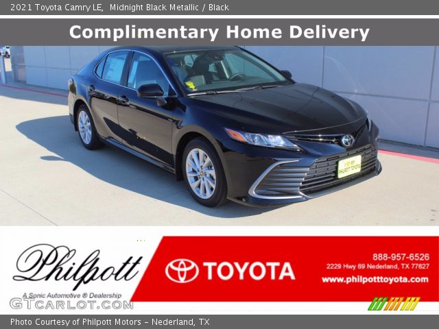 2021 Toyota Camry LE in Midnight Black Metallic