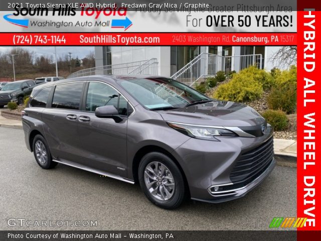 2021 Toyota Sienna XLE AWD Hybrid in Predawn Gray Mica