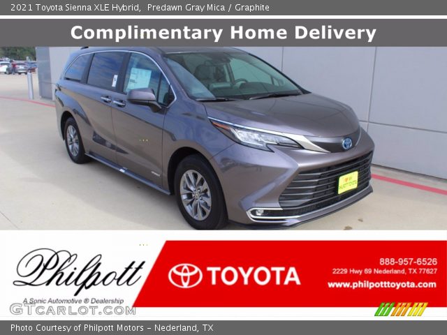 2021 Toyota Sienna XLE Hybrid in Predawn Gray Mica