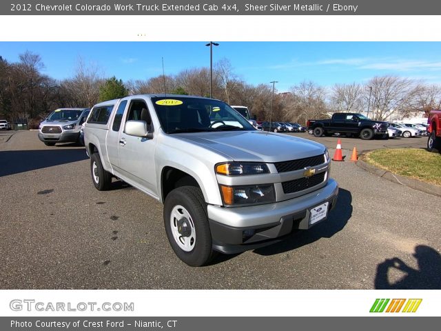 2012 Chevrolet Colorado Work Truck Extended Cab 4x4 in Sheer Silver Metallic