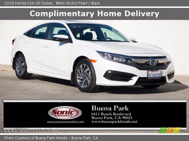 2018 Honda Civic EX Sedan in White Orchid Pearl