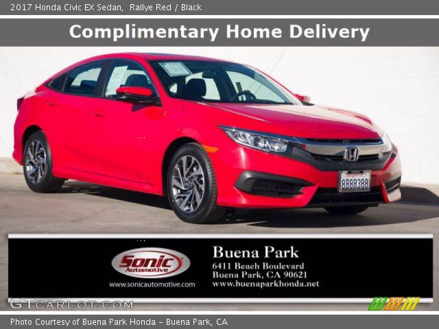 2017 Honda Civic EX Sedan in Rallye Red