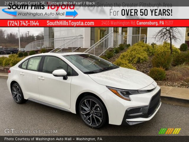 2021 Toyota Corolla SE in Blizzard White Pearl