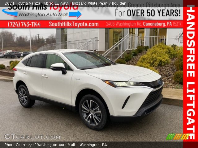 2021 Toyota Venza Hybrid LE AWD in Blizzard White Pearl
