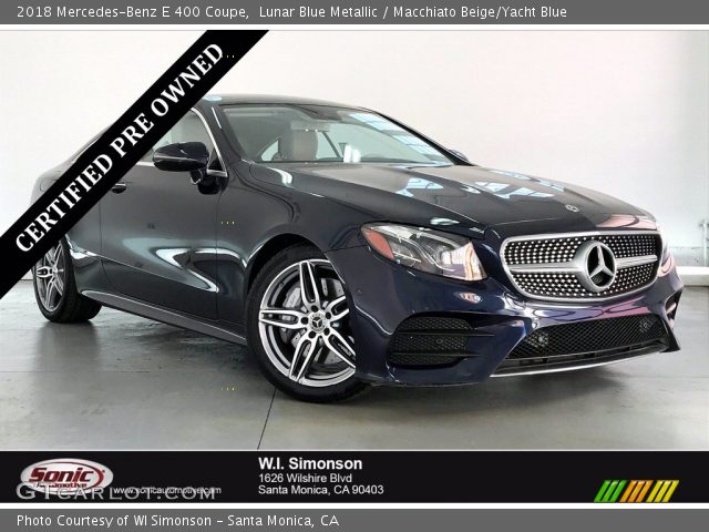 2018 Mercedes-Benz E 400 Coupe in Lunar Blue Metallic