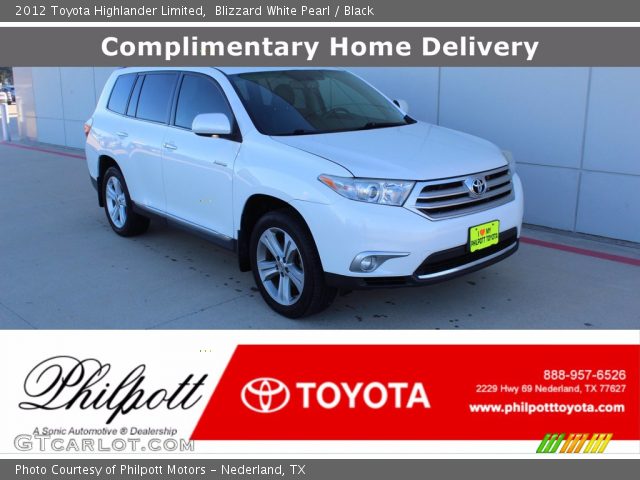 2012 Toyota Highlander Limited in Blizzard White Pearl