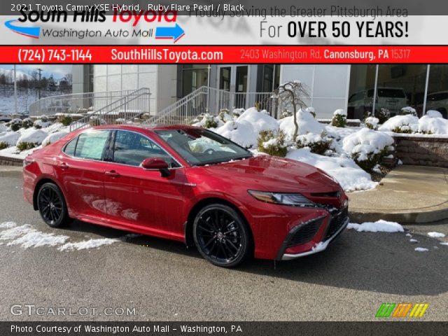 2021 Toyota Camry XSE Hybrid in Ruby Flare Pearl