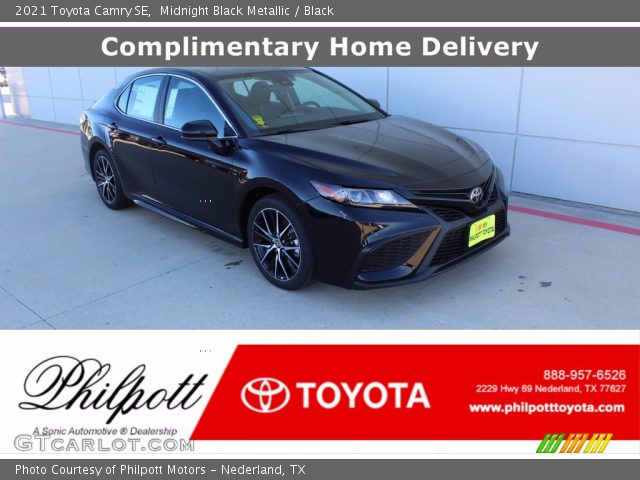 2021 Toyota Camry SE in Midnight Black Metallic
