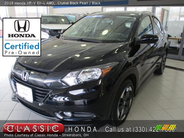 2018 Honda HR-V EX-L AWD in Crystal Black Pearl