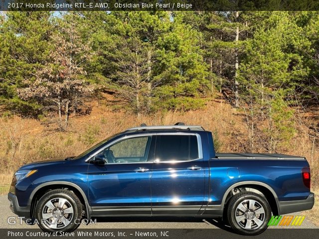 2017 Honda Ridgeline RTL-E AWD in Obsidian Blue Pearl