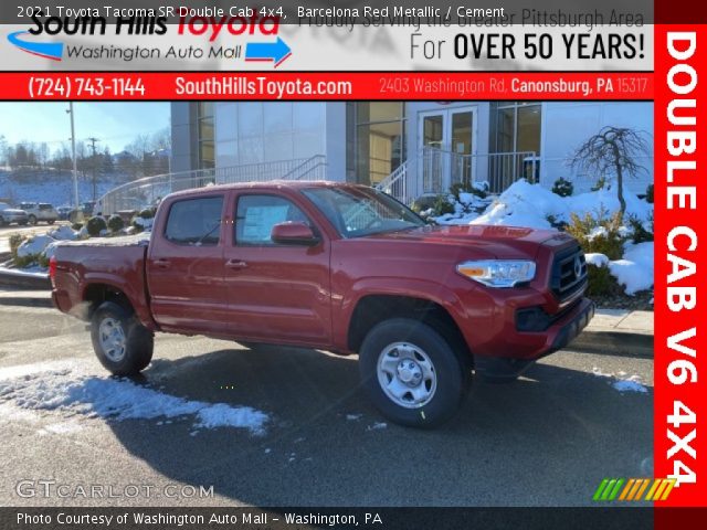 2021 Toyota Tacoma SR Double Cab 4x4 in Barcelona Red Metallic