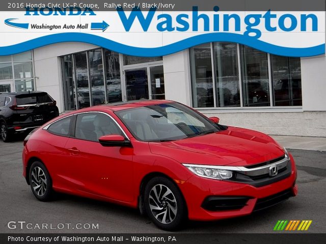 2016 Honda Civic LX-P Coupe in Rallye Red