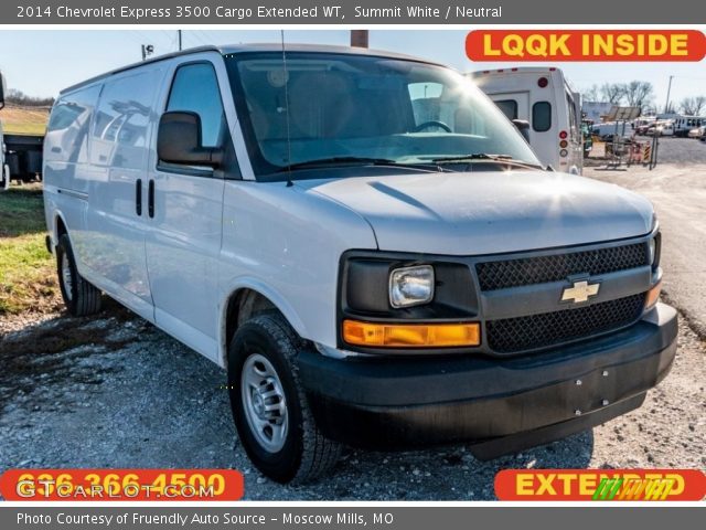2014 Chevrolet Express 3500 Cargo Extended WT in Summit White