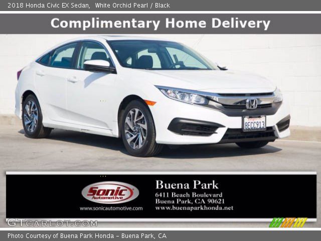 2018 Honda Civic EX Sedan in White Orchid Pearl