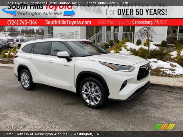 2021 Toyota Highlander Hybrid Limited AWD in Blizzard White Pearl