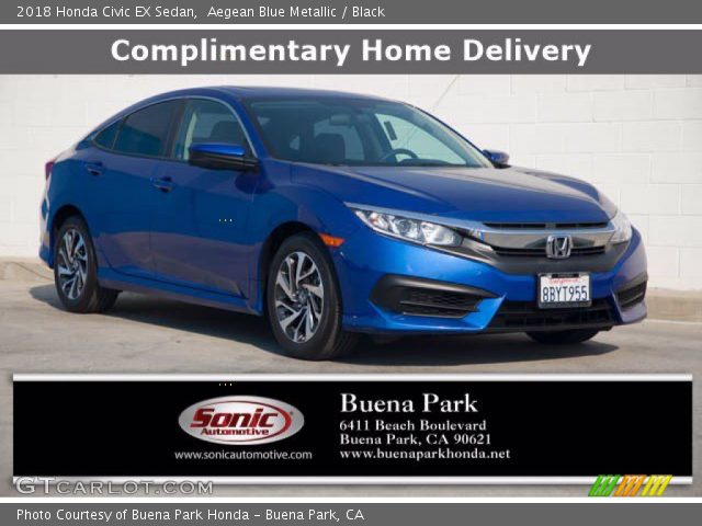 2018 Honda Civic EX Sedan in Aegean Blue Metallic