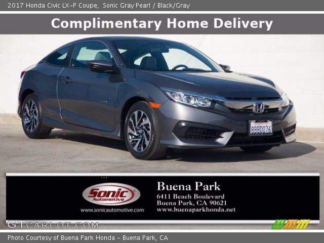 2017 Honda Civic LX-P Coupe in Sonic Gray Pearl