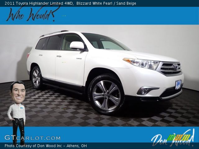 2011 Toyota Highlander Limited 4WD in Blizzard White Pearl