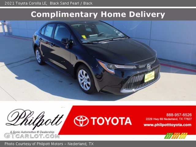2021 Toyota Corolla LE in Black Sand Pearl