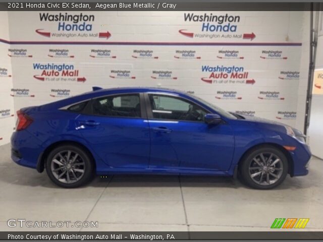 2021 Honda Civic EX Sedan in Aegean Blue Metallic