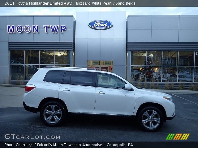2011 Toyota Highlander Limited 4WD in Blizzard White Pearl
