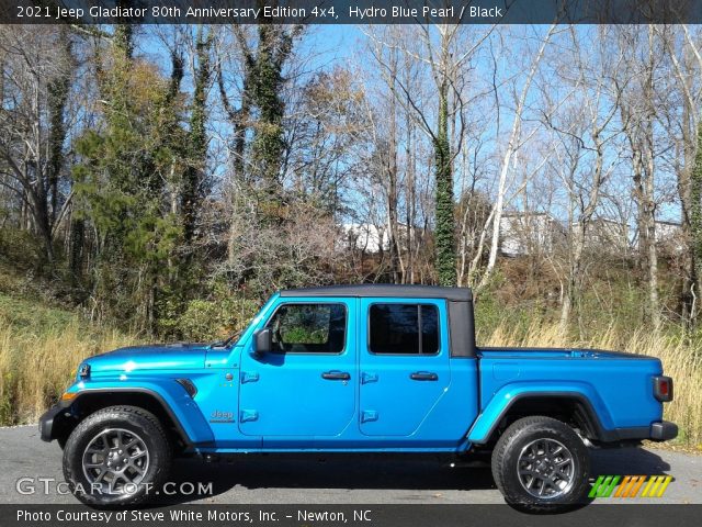 2021 Jeep Gladiator 80th Anniversary Edition 4x4 in Hydro Blue Pearl