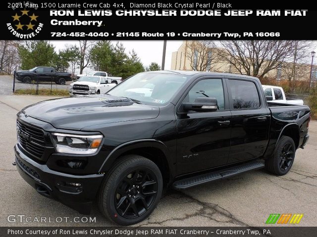 2021 Ram 1500 Laramie Crew Cab 4x4 in Diamond Black Crystal Pearl