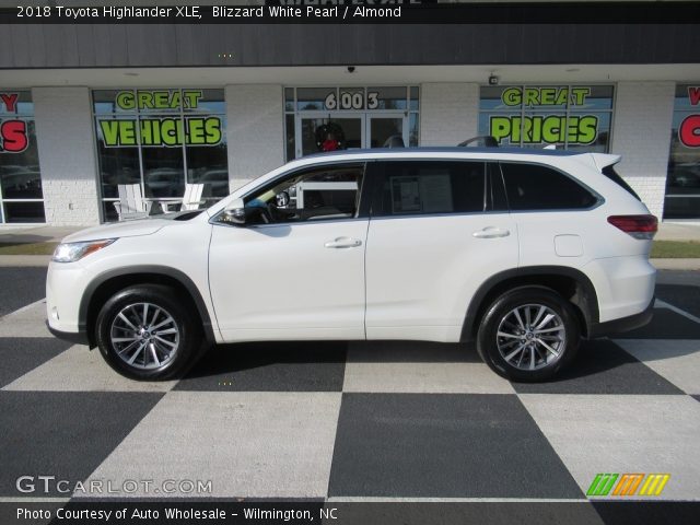 2018 Toyota Highlander XLE in Blizzard White Pearl