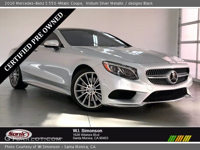 2016 Mercedes-Benz S 550 4Matic Coupe in Iridium Silver Metallic