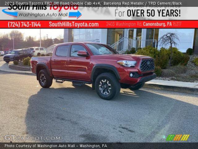 2021 Toyota Tacoma TRD Off Road Double Cab 4x4 in Barcelona Red Metallic