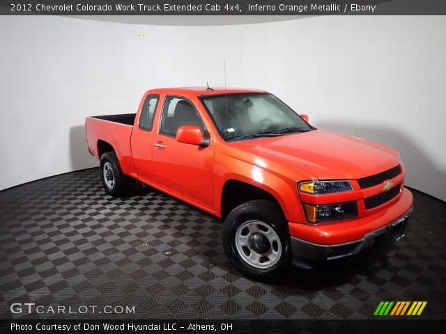 2012 Chevrolet Colorado Work Truck Extended Cab 4x4 in Inferno Orange Metallic