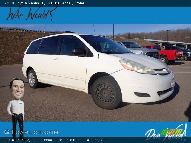 2008 Toyota Sienna LE in Natural White