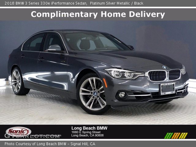 2018 BMW 3 Series 330e iPerformance Sedan in Platinum Silver Metallic